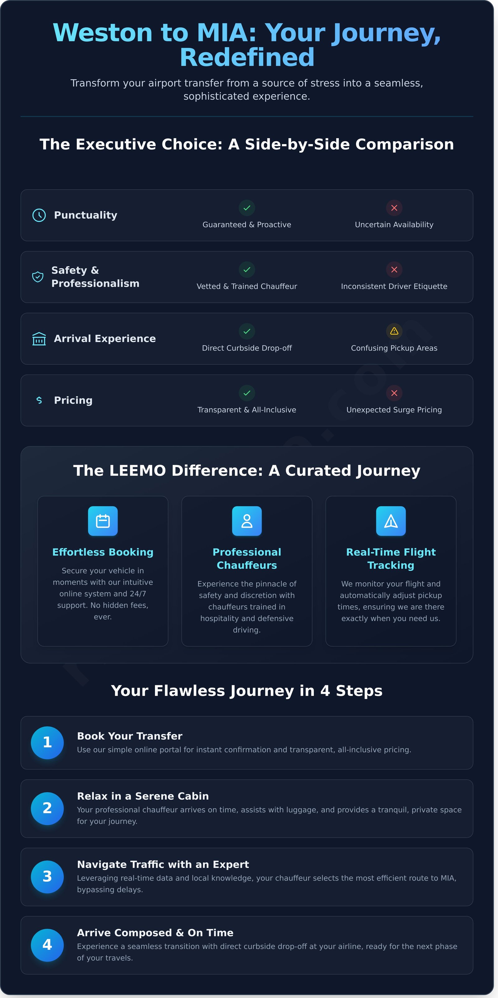 Executive Car Service Weston to MIA Your Premier Airport Transfer Infographic Executive Car Service Weston to MIA: Your Premier Airport Transfer Executive Car Service Weston to MIA: Your Premier Airport Transfer - Infographic
