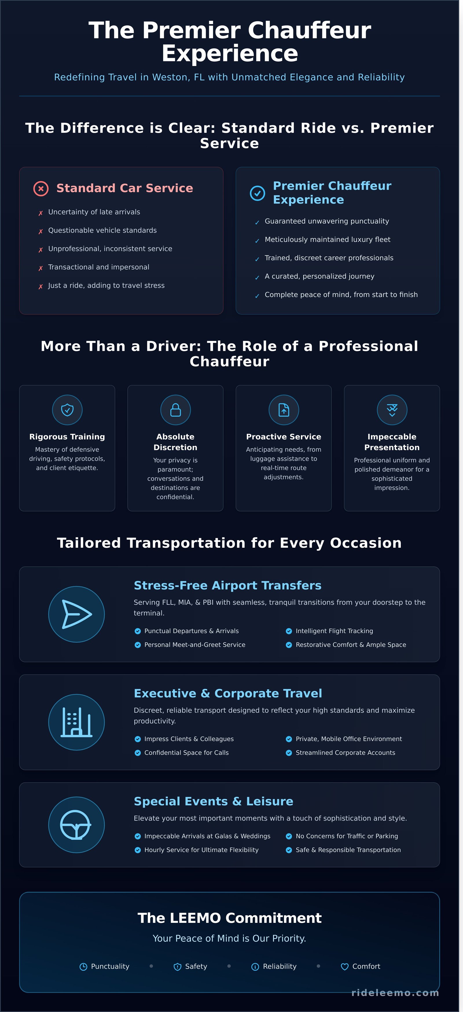Premier Chauffeur Service in Weston FL Travel with Unmatched Elegance Infographic Premier Chauffeur Service in Weston, FL: Travel with Unmatched Elegance Premier Chauffeur Service in Weston, FL: Travel with Unmatched Elegance - Infographic