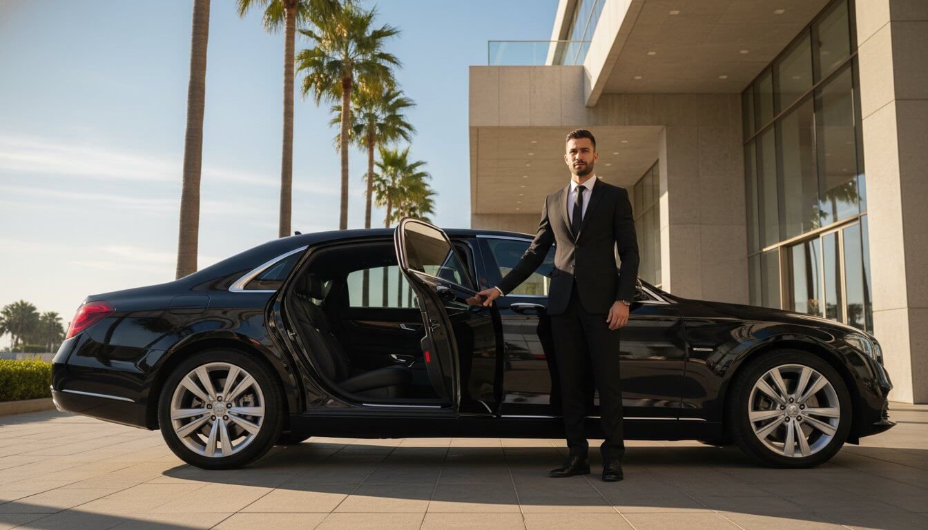 Premier Private Car Service in Plantation FL Hero Image Plantation Car Service LEEMO premier private car service Plantation FL — luxury black car and chauffeur