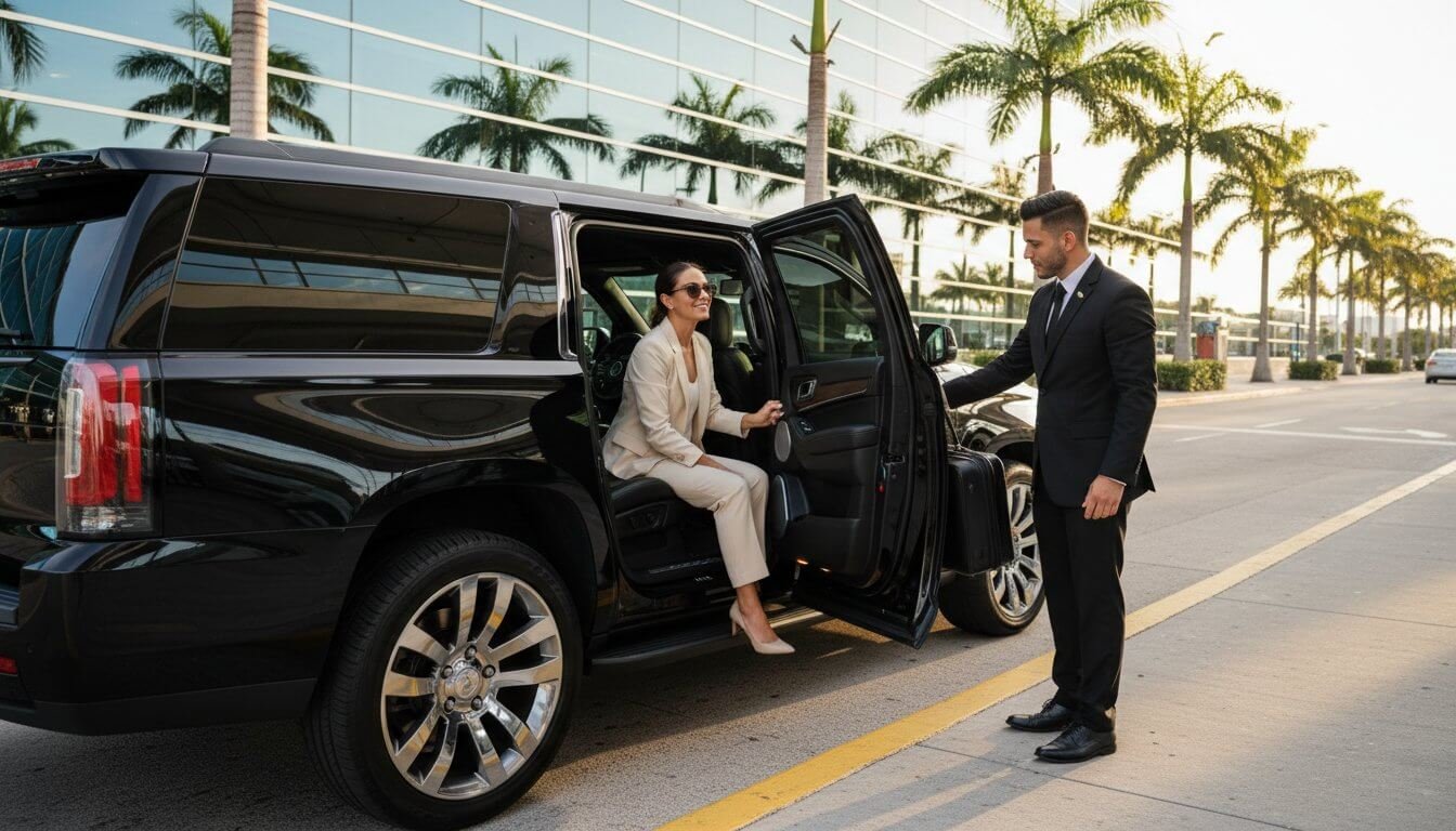 LEEMO black car airport transfer from Pembroke Pines to FLL