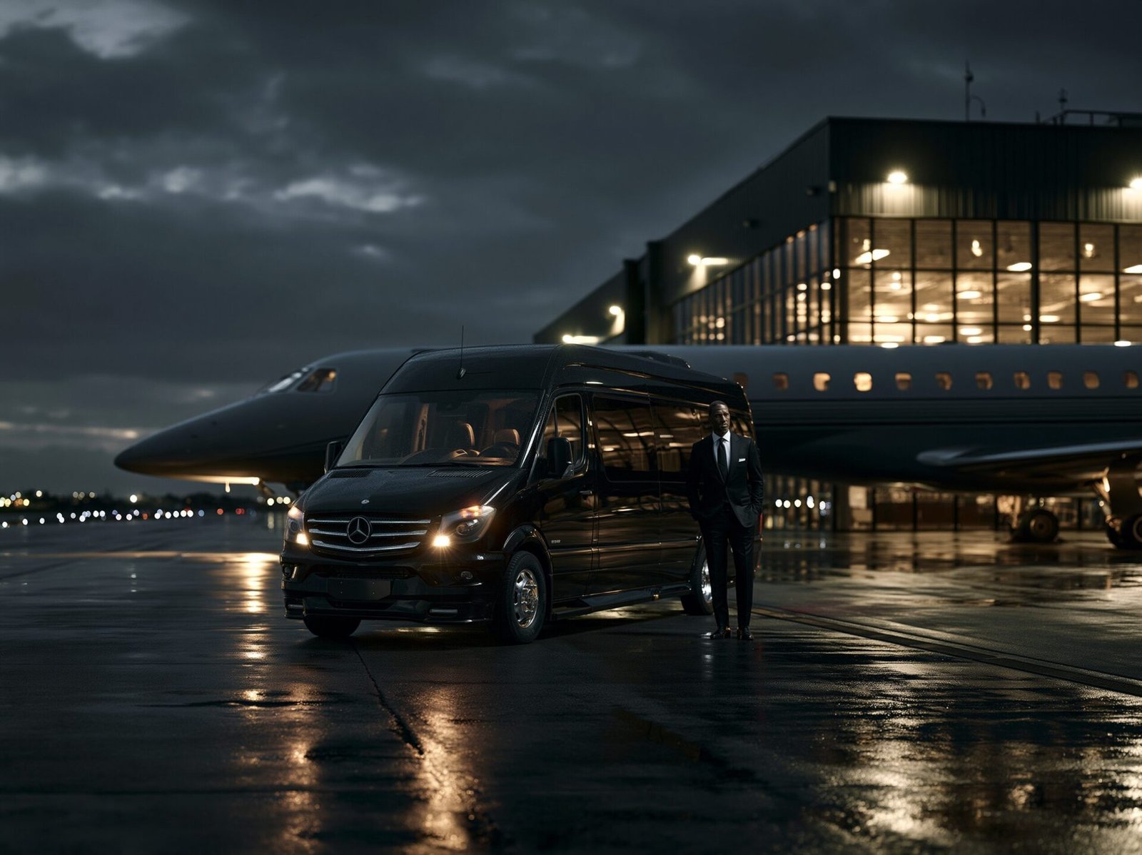 Private Executive Airport OPF Opa-locka Executive Airport Car Service. LEEMO chauffeur and black SUV at the Opa-locka Executive Airport (OPF) FBO